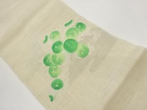 紗紬ヱ霞に万寿菊模様織出し名古屋帯